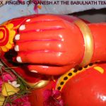 Lord Ganesha idol at the Babulnath 